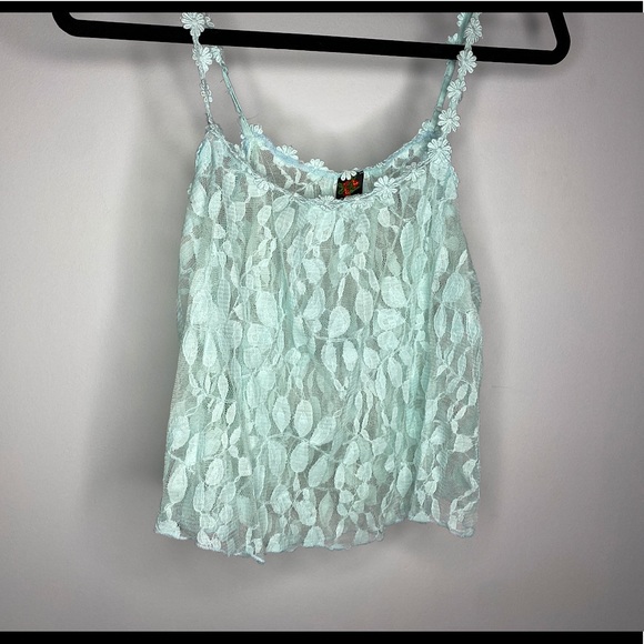Lace turquoise top - Picture 1 of 1